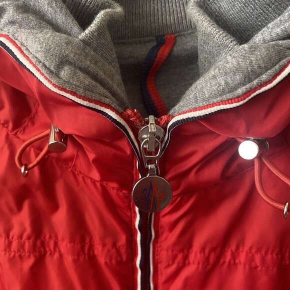 MONCLER Men’s Jacket Red Urville Giubutto Nylon Windbreaker Casual Zip Up Size 3 - Picture 5 of 16